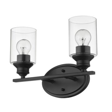 Gemma 2-Light Matte Black Vanity