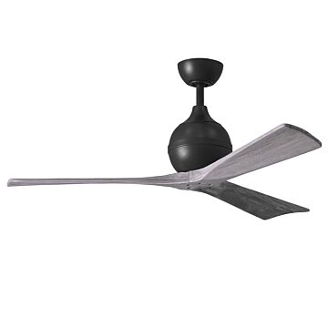 Irene 6-Speed DC 52" Ceiling Fan in Matte Black with Barnwood Tone blades