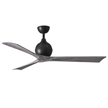 Irene 6-Speed DC 60" Ceiling Fan in Matte Black with Barnwood Tone blades