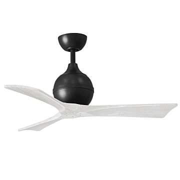 Irene 6-Speed DC 42" Ceiling Fan in Matte Black with Matte White blades