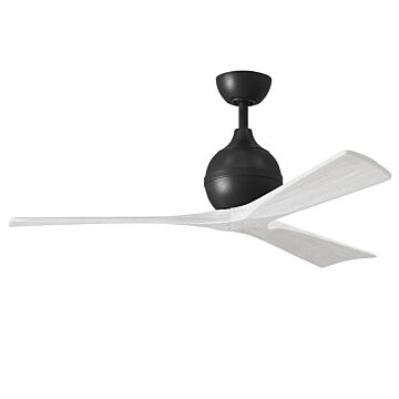 Irene 6-Speed DC 52" Ceiling Fan in Matte Black with Matte White blades