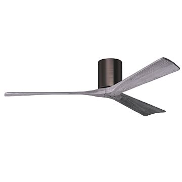 Irene 6-Speed DC 60" Ceiling Fan in Brushed Bronze with Barnwood Tone blades