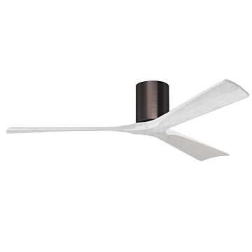 Irene 6-Speed DC 60" Ceiling Fan in Brushed Bronze with Matte White blades