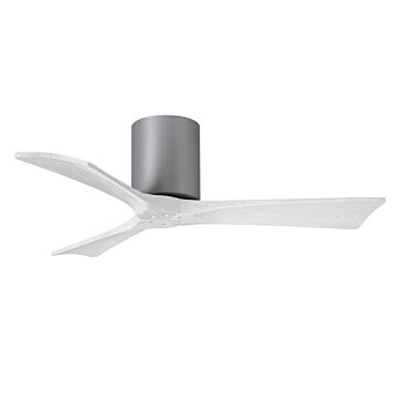 Irene 6-Speed DC 42" Ceiling Fan in Brushed Nickel with Matte White blades