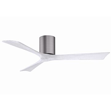 Irene 6-Speed DC 52" Ceiling Fan in Brushed Pewter with Matte White blades
