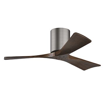 Irene 6-Speed DC 42" Ceiling Fan in Brushed Pewter with Walnut blades