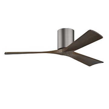 Irene 6-Speed DC 52" Ceiling Fan in Brushed Pewter with Walnut blades