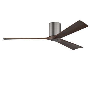 Irene 6-Speed DC 60" Ceiling Fan in Brushed Pewter with Walnut blades