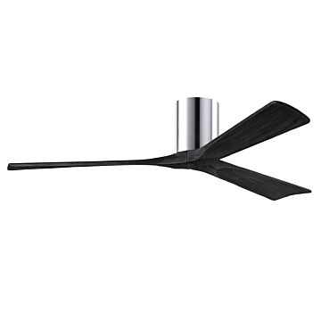 Irene 6-Speed DC 60" Ceiling Fan in Polished Chrome with Matte Black blades