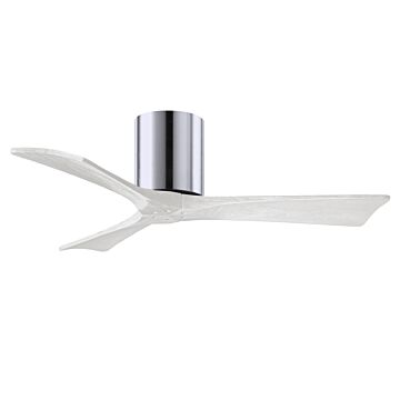 Irene 6-Speed DC 42" Ceiling Fan in Polished Chrome with Matte White blades