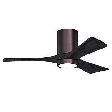Irene 6-Speed DC 42" Ceiling Fan w/ Integrated Light Kit in Walnut Tone with Matte Black blades