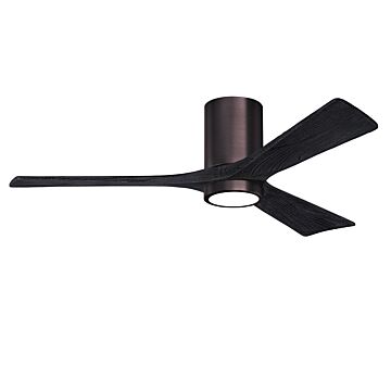 Irene 6-Speed DC 52" Ceiling Fan w/ Integrated Light Kit in Brushed Bronze with Matte Black blades