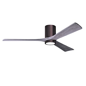 Irene 6-Speed DC 60" Ceiling Fan w/ Integrated Light Kit in Brushed Bronze with Barnwood Tone blades