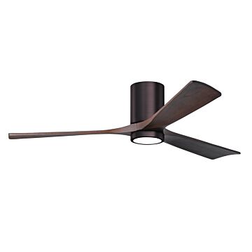 Irene 6-Speed DC 60" Ceiling Fan w/ Integrated Light Kit in Brushed Bronze with Walnut Tone blades