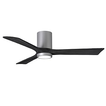 Irene 6-Speed DC 52" Ceiling Fan w/ Integrated Light Kit in Brushed Nickel with Matte Black blades
