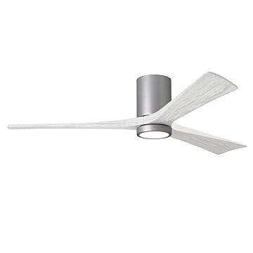 Irene 6-Speed DC 60" Ceiling Fan w/ Integrated Light Kit in Brushed Nickel with Matte White blades