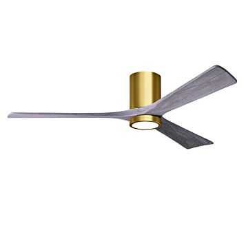 Irene 6-Speed DC 60" Ceiling Fan w/ Integrated Light Kit in Brushed Brass with Barnwood Tone blades