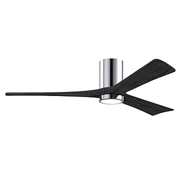Irene 6-Speed DC 60" Ceiling Fan w/ Integrated Light Kit in Polished Chrome with Matte Black blades