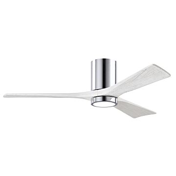 Irene 6-Speed DC 52" Ceiling Fan w/ Integrated Light Kit in Polished Chrome with Matte White blades