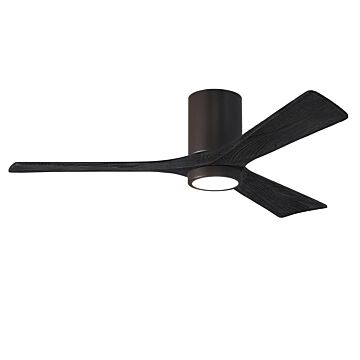 Irene 6-Speed DC 52" Ceiling Fan w/ Integrated Light Kit in Textured Bronze with Matte Black blades