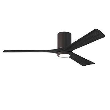 Irene 6-Speed DC 60" Ceiling Fan w/ Integrated Light Kit in Textured Bronze with Matte Black blades