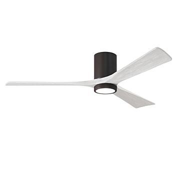 Irene 6-Speed DC 60" Ceiling Fan w/ Integrated Light Kit in Textured Bronze with Matte White blades