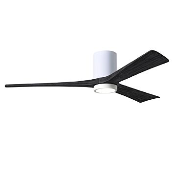 Irene 6-Speed DC 60" Ceiling Fan w/ Integrated Light Kit in White with Matte Black blades