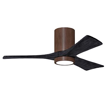 Irene 6-Speed DC 42" Ceiling Fan w/ Integrated Light Kit in Walnut Tone with Matte Black blades