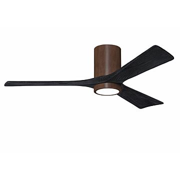 Irene 6-Speed DC 52" Ceiling Fan w/ Integrated Light Kit in Walnut Tone with Matte Black blades