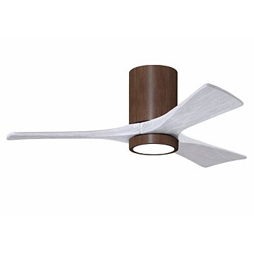 Irene 6-Speed DC 42" Ceiling Fan w/ Integrated Light Kit in Walnut Tone with Matte White blades