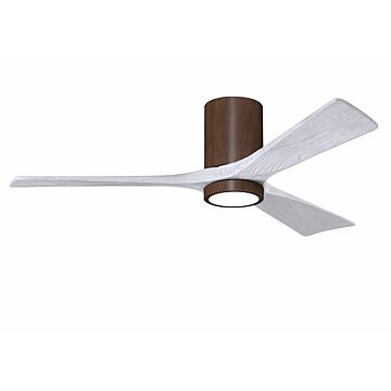 Irene 6-Speed DC 52" Ceiling Fan w/ Integrated Light Kit in Walnut Tone with Matte White blades