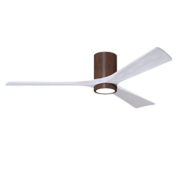 Irene 6-Speed DC 60" Ceiling Fan w/ Integrated Light Kit in Walnut Tone with Matte White blades