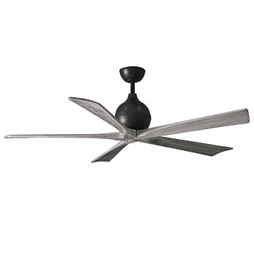 Irene 6-Speed DC 60" Ceiling Fan in Matte Black with Barnwood Tone blades