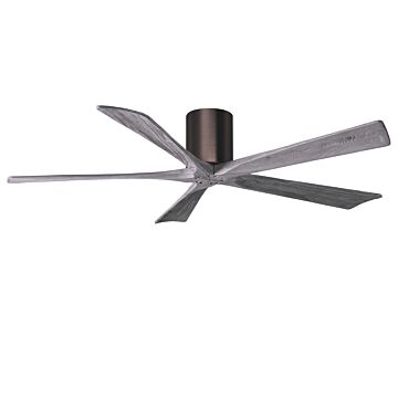 Irene 6-Speed DC 60" Ceiling Fan in Brushed Bronze with Barnwood Tone blades
