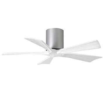 Irene 6-Speed DC 42" Ceiling Fan in Brushed Nickel with Matte White blades