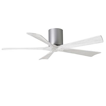 Irene 6-Speed DC 52" Ceiling Fan in Brushed Nickel with Matte White blades