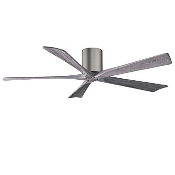 Irene 6-Speed DC 60" Ceiling Fan in Brushed Pewter with Barnwood Tone blades