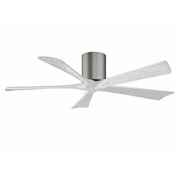 Irene 6-Speed DC 52" Ceiling Fan in Brushed Pewter with Matte White blades