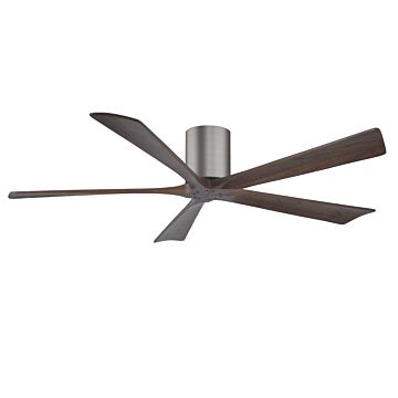 Irene 6-Speed DC 60" Ceiling Fan in Brushed Pewter with Walnut blades
