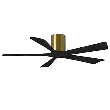 Irene 6-Speed DC 52" Ceiling Fan in Brushed Brass with Matte Black blades