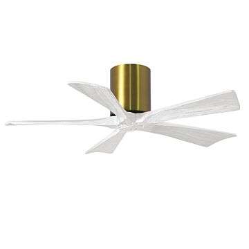 Irene 6-Speed DC 42" Ceiling Fan in Brushed Brass with Matte White blades