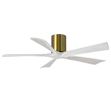 Irene 6-Speed DC 52" Ceiling Fan in Brushed Brass with Matte White blades