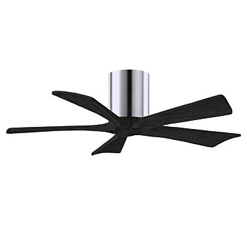 Irene 6-Speed DC 42" Ceiling Fan in Polished Chrome with Matte Black blades