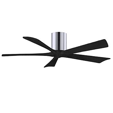 Irene 6-Speed DC 52" Ceiling Fan in Polished Chrome with Matte Black blades