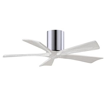 Irene 6-Speed DC 42" Ceiling Fan in Polished Chrome with Matte White blades
