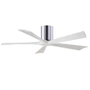 Irene 6-Speed DC 52" Ceiling Fan in Polished Chrome with Matte White blades