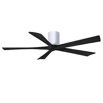 Irene 6-Speed DC 60" Ceiling Fan in White with Matte Black blades