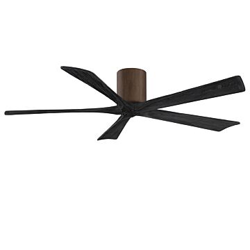 Irene 6-Speed DC 60" Ceiling Fan in Walnut tone with Matte Black blades