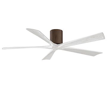 Irene 6-Speed DC 60" Ceiling Fan in Walnut tone with Matte White blades