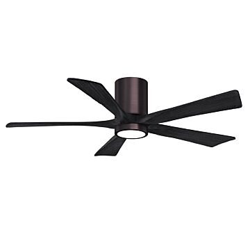 Irene 6-Speed DC 52" Ceiling Fan w/ Integrated Light Kit in Brushed Bronze with Matte Black blades